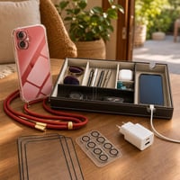Balík pre iPhone 16 Plus: puzdro + 3x fólia na displej + 3x fólia na kameru + organizér + nabíjačka 1