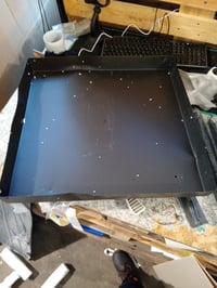 Coș de foc Barbecook pătrat din oțel lăcuit negru 62x62 cm, înălțime 48,5 cm — cuvă pentru jar cu margine îndoită și deformată (stare: vezi a 2-a fotografie) 2
