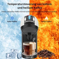 KOTLIE EM-308A 5-in-1 Kávéfőző 19 Bar Nyomással, Többféle Kapszulához (NES/DG), Automatikus Kikapcsolással, Kivehető Tartállyal, Fehér 5