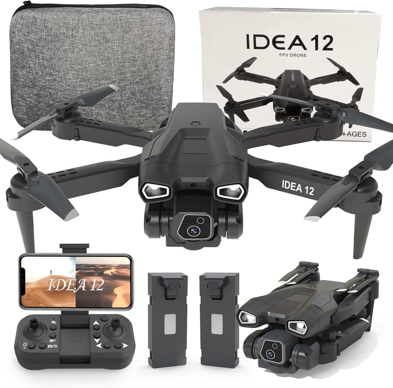 TTROARDS Mini Drón 1080P HD Kamerával - Kezdőknek, Gesztus Vezérléssel, 2 Akkumulátorral, 20 Perces Repülési Idővel, WiFi, Fekete