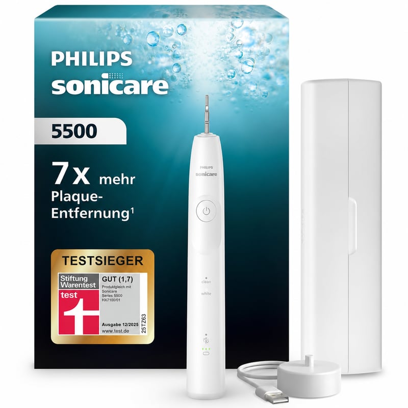 Philips Sonicare 5500 HX7110/02 električna sonična četkica za zube, 2 načina rada — bez glave četkice (stanje: vidi 2. sliku)