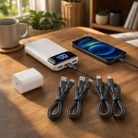USB-C set za punjenje: 35W punjač + 20.000 mAh power bank + 4x kabel 1