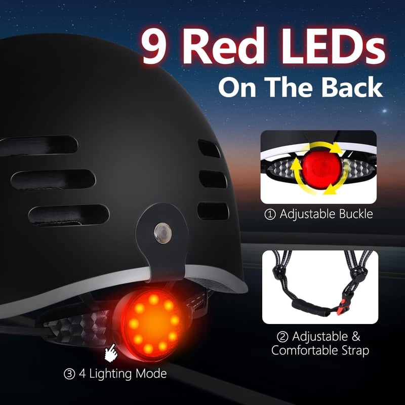 LIVALL LED-es Kerékpársisak Felnőtteknek - E-roller, BMX, Gördeszka, Trekking