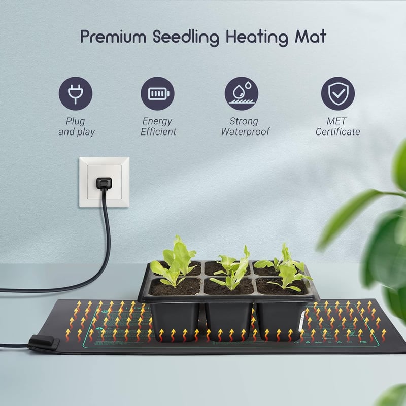 LUXBIRD Hüllő Fűtőlap 2db - Terrárium Melegítő Szőnyeg 21W, IP67, EU Csatlakozó