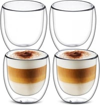 Bodum Duplafalú Latte Macchiato Üvegpohár Szett 4db 250ml - Újracsomagolt 1