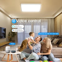 Eregou RGB LED mennyezeti lámpa, 24W, távirányítós, Alexa-kompatibilis 4