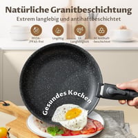 Fadware Indukciós Serpenyő Készlet - 20, 24, 28 cm Tapadásmentes Serpenyők Levehető Fogantyúval - Minden Tűzhelyhez, Kempinghez, Sütőhöz 3