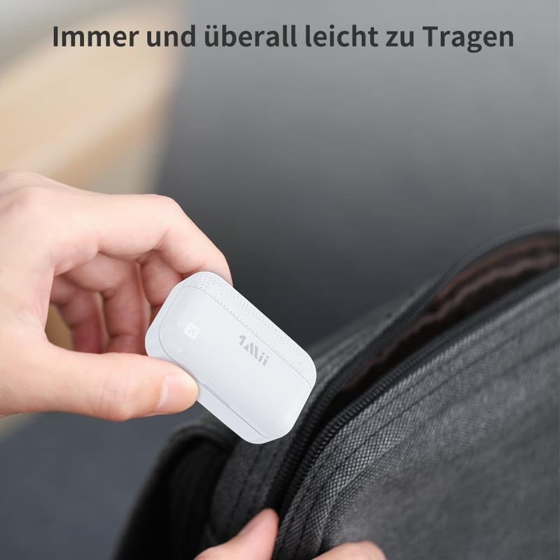 1Mii Bluetooth 5.3 repülőgép adapter fülhallgatókhoz, 30 órás üzemidő, töltőtokkal