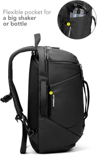 Fitgriff Fekete Sporttáska Rucksak Funkcióval - Cipő- és Laptoptartóval (25L) 8