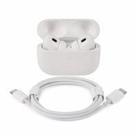 Căști wireless Apple AirPods Pro 2 (utilizate) cu anulare activă a zgomotului, mod transparență, încărcare USB-C și cip H2, alb 1
