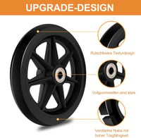 SAICOOS 2 db 150 mm-es Tömör Gumikerekes Cserekerék - Környezetbarát PU Anyag, Kopásálló, Univerzális Illeszkedés, Kerekesszékhez 3