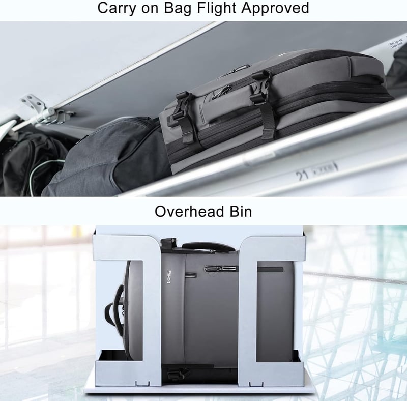 HOMIEE 40L Lopásbiztos Vízálló Üzleti Laptop Hátizsák, Bővíthető Kézipoggyász