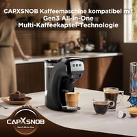 CAPXSNOB Warriors1 5 az 1-ben Kapszulás Kávéfőző - Nespresso, Dolce Gusto, Lavazza Kompatibilis, 20 Bar, 0,8L, Automata Mini Kávégép Otthonr 9