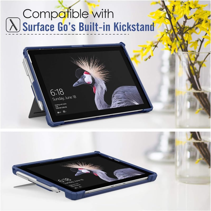 MoKo védőtok Microsoft Surface Pro 7/6/5/4 tablethez, kék, stifttartóval
