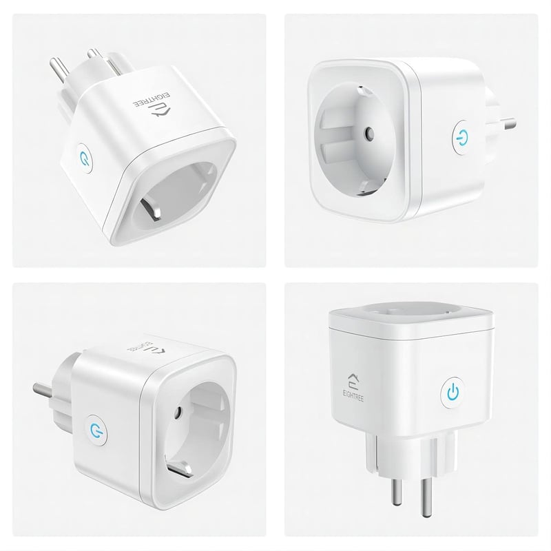 EIGHTREE ET21 Smart WiFi Okoskonnektor 4 db, Alexa és Google Home kompatibilis