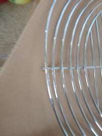 Cook'in garden Okrúhly krájací grilovací rošt, chrómovaná oceľ, 55 cm alebo 37 cm, sivý — vonkajší kovový krúžok na dvoch miestach previsnutý (stav: pozri 2. obrázok) 3