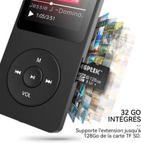 AGPTEK MP3 Lejátszó 32GB Bluetooth 5.3 Veszteségmentes HiFi Hangzással, 70 Órás Akkumulátor, Beépített Hangszóró, FM Rádió és Hangrögzítés 5
