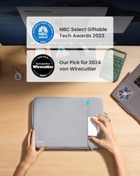 tomtoc 360 Védő Laptop Tok 14" MacBook Pro M2/M1 Pro/Max és 13" MacBook Air M2 Készülékekhez, Vízálló Kemény Borítással és Kiegészítő Zsebbe 2