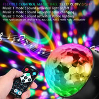 URAQT Disco Fény, 360° Forgó Parti Lámpa, 7 RGB Színnel, Hangvezérelt, Távirányítóval - Diszkó Világítás KTV, DJ, Buli, Bár, Otthoni Használ 2