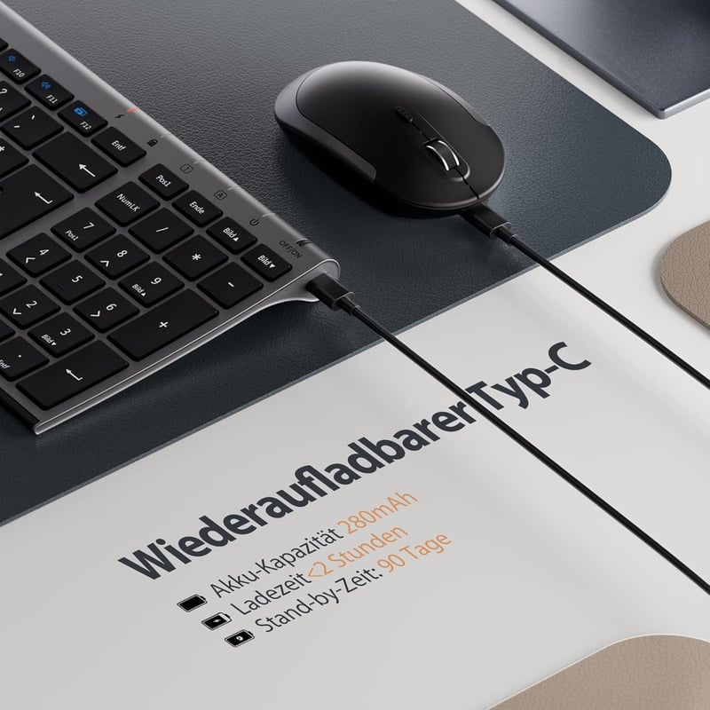 iClever Bluetooth Billentyűzet - Összehajtható, Vezeték Nélküli, Hordozható Klaviatúra Okostelefonhoz, Tablethez, Laptophoz