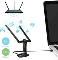 BrosTrend 1200Mbps WiFi adapter PC-hez, dupla sávos USB antenna Windows 11/10 kompatibilis 2