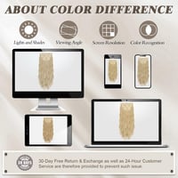 Barsdar 50 cm-es Beige-Butterszőke Hullámos Csatos Póthaj Szett - 5 db Vastag, Természetes Hatású 7
