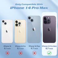 iPhone 14 Pro Max MagSafe-os ütésálló szilikon tok kameravédővel, fekete-lila 7