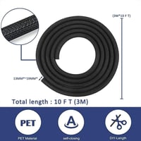 Fekete 3m-es Öntapadós Kábelrendező, 13-21mm Átmérőhöz 2