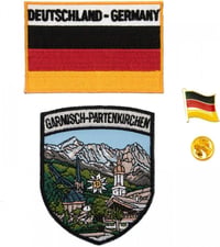 A-ONE Garmisch-Partenkirchen Jelzőpálca Szett Német Zászlóval és Bajor Jelvényekkel 1