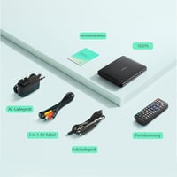 YOTON 9,5" Hordozható DVD Lejátszó Gyerekeknek Autóba, 7,5" HD Forgatható Képernyővel, 6 Órás Akkumulátorral, TV/USB/SD Kártya Támogatással 9