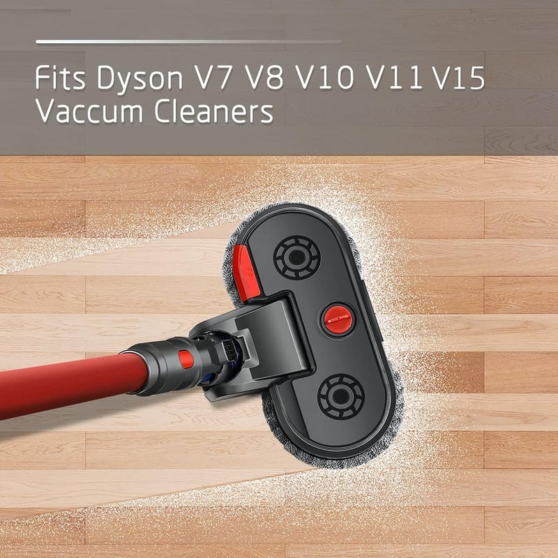 DrRobor Elektromos Felmosó Adapter Dyson V15 V11 V10 V8 V7 Porszívókhoz - Beépített Víztartállyal, LED Világítással, Mosható Fejjel