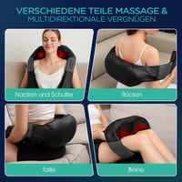 VOYOR-HEALTH PJ100 Nyakmasszírozó Melegítő Funkcióval - 4D Shiatsu Masszázs Vállra, Hátra és Testre, Izomfájdalom Enyhítésre 3