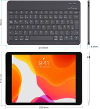 Emetok Német QWERTZ Bluetooth Billentyűzet iPad/iPhone/Android Készülékekhez, Nagyobb Billentyűkkel, Újratölthető, Ultravékony, Fekete 8