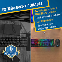 KLIM Blaze & Chroma vezeték nélküli RGB gamer billentyűzet és egér szett - ergonomikus, tartós akkumulátor, PC/Mac/PS4/PS5 kompatibilis 4