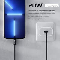 Apple Lightning gyorstöltő kábel 2db, fekete nylon, MFi tanúsított 2