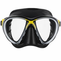Cressi Big Eyes Evolution búvármaszk és snorkel szett – fekete/sárga, felnőtt méret — légzőcső nélkül (állapot: lásd a 2. képet) 5