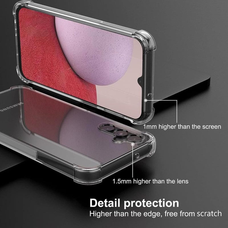 Samsung Galaxy A14 5G átlátszó tok - Megerősített sarokkal, karcolásgátló, ütésálló
