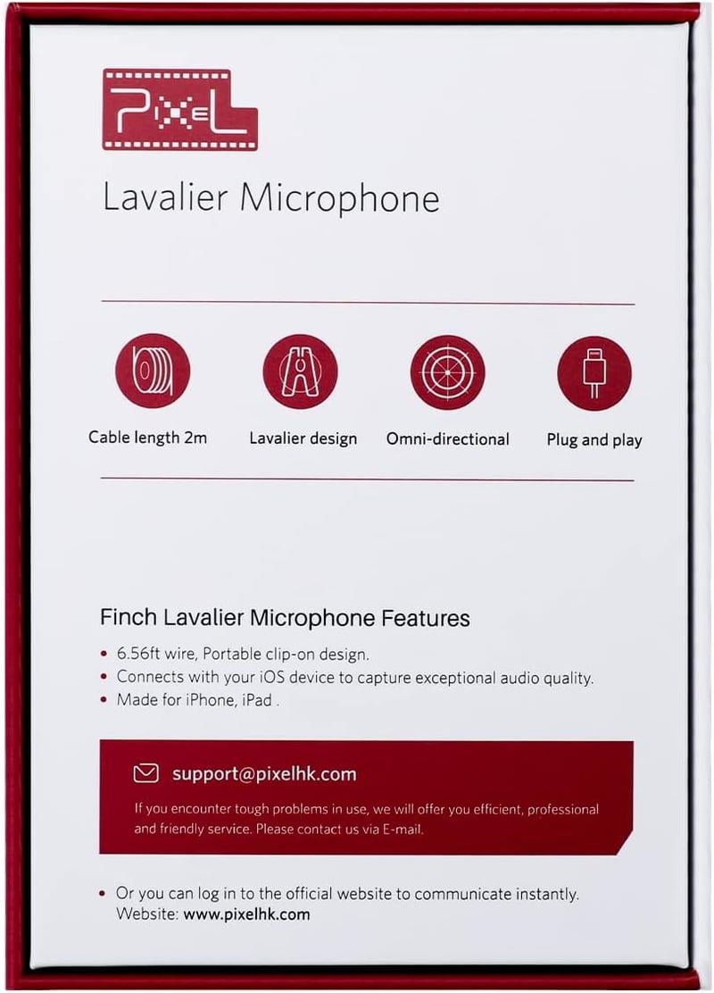 Pixel MFi Csíptetős Mikrofon iPhone/iPad-hez - Omnidirekcionális, HiFi Minőségű Hangfelvételre