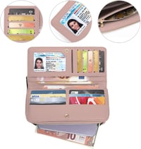 TAN.TOMI Elegáns Női Pénztárca - Hosszú, RFID Védelemmel, Vegán Bőr, Exkluzív Dombornyomással 8