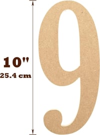 JoePaul's 10"-es MDF faldekor számok, akasztóhornyokkal 2