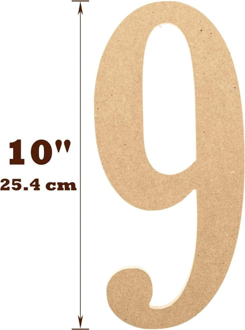 JoePaul's 10"-es MDF faldekor számok, akasztóhornyokkal