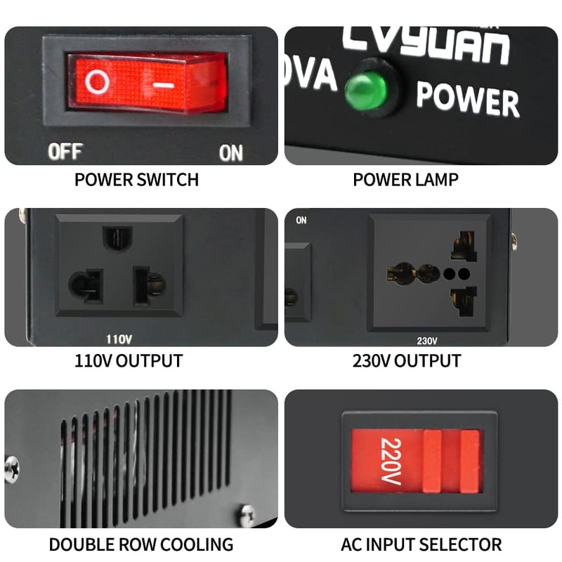 Yinleader 500W Automata Feszültségstabilizátor - 110V/220V Átalakító