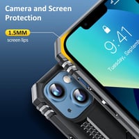 iPhone 13/14 Fekete Ütésálló Tok Beépített Állvánnyal 5