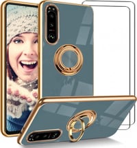 Sony Xperia 10 IV 360°-os Forgatható Állványos Mágneses Védőtok - Szürke 1