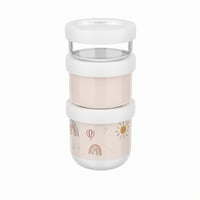 Súprava stohovateľných dóz na desiatu Mepal Mio, 2 ks, 100+175+275 ml, motív Sunshine & Rainbow, vhodné do mikrovlnnej rúry a umývačky riadu 1