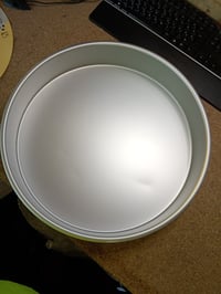PME Okrugli kalup za pečenje od eloksiranog aluminija, 40 x 40 x 7,5 cm, srebrni – obnovljen, s ogrebotinama na stražnjoj strani (stanje: vidi 2. sliku) 4