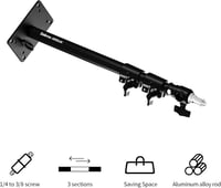 2 db Selens Falra Szerelhető Boom Kar 103 cm - Fotó Stúdió Mennyezeti Rögzítő Kar Állítható Hosszal, 3/8" és 1/4" Adapterrel Lámpákhoz, Ernyőkhöz - L-1000Dx2 8