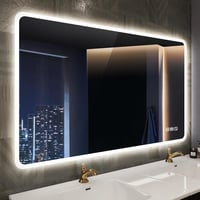 STARLEAD Fürdőszobai Tükör 100x70 cm - Bluetooth Hangszóróval, Páramentesítő, Fényerőszabályzó, 3 Színhőmérséklet, Edzett Üveg, Vízálló IP44 1