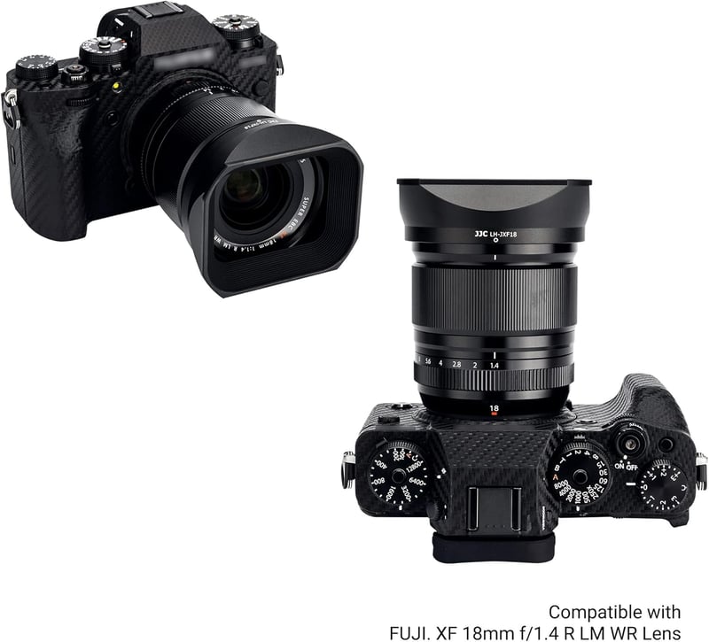 Fujifilm XF18mm F1.4 objektívhez JJC fém napellenző lencsevédővel