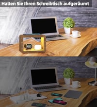 Alltripal 15W Vezeték Nélküli Töltőállomás Asztali Lámpával - 3in1 iPhone/AirPods/iWatch Töltő, 3 Színhőmérsékletű Éjjeli Lámpa, Bambusz

AI 7